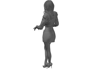 Woman Night Club Girl 3D Model