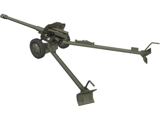 D-44 AT Cannon 3D Model