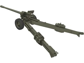 M-46 Field Cannon 3D Model