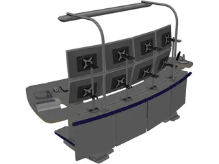 Cergo Operator Desk System Model Cergo B 3-4 3D Model