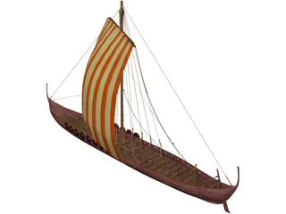Skuldelev Viking Ship 3D Model