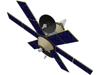 Communication Satellite 3D Model