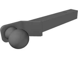 Ball Trailer Hitch 3D Model