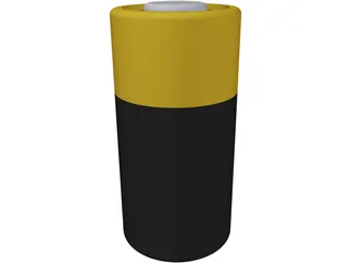 Duracell Battery 6V 3D Model