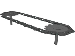 Chain Drive 3D Model