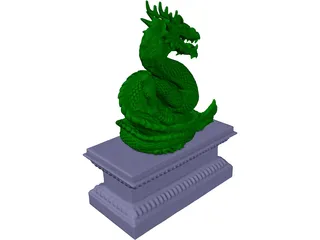 Chinese Dragon Statue 3D Model