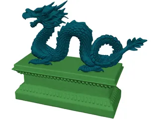 Chinese Dragon Statue 3D Model