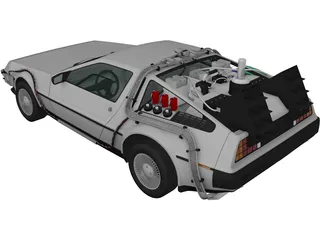 DeLorean DMC-12 BTTF II (1981) 3D Model