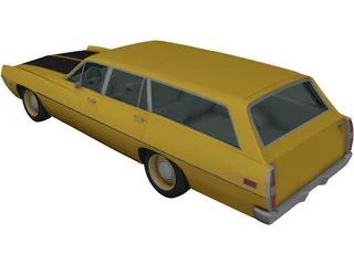 Ford Torino 500 Station Wagon 3D Model