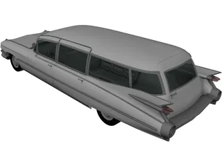 Cadillac Fleetwood 75 Miller-Meteor Hearse 3D Model