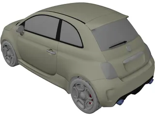 Fiat 500 Abarth Noire (2012) 3D Model