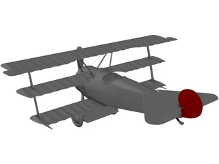 Fokker Dr.I Triplane 3D Model
