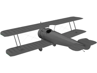 Biplane Sopwith Camel 3D Model