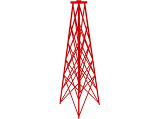 Oil Drill Rig 3D Model