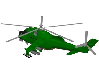 Mil Mi-24 Hind 3D Model