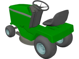 Lawnmower Riding 3D Model