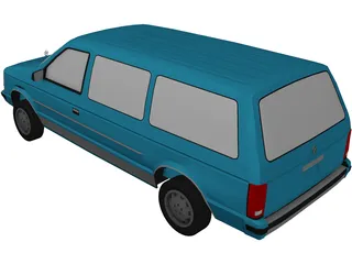 Plymouth Voyager (1987) 3D Model