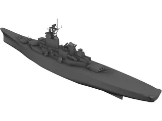 Iowa Battleship 3D Model