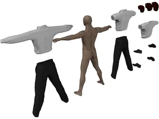 Man [+Clothes] 3D Model