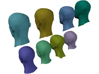 Heads Collection 3D Model