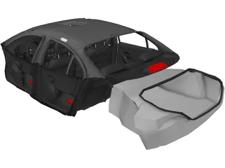 Interior Pontiac Grand Prix (1997) 3D Model