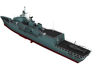 Anzag Class Frigate 3D Model