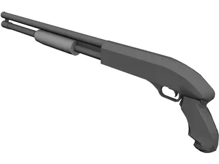 Remington Black Jack Shotgun 3D Model