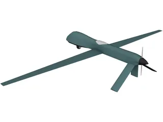 General Atomics MQ-1 Predator UAV Drone 3D Model