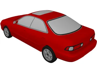 Honda [Acura] Integra Sedan [+Interior] (1994) 3D Model