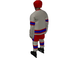 Hockey Player 3D Model