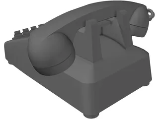 Telephone Rotary Office 3D Model