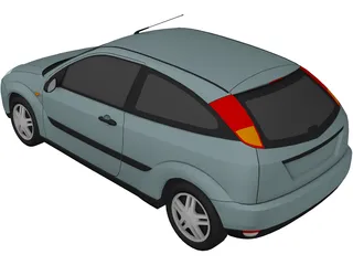 Ford Focus Hatchback 3-Door (1999) 3D Model