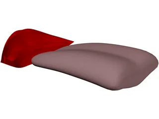 Female Mouth and Tongue 3D Model