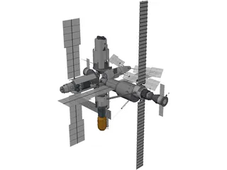 Mir Space Station 3D Model