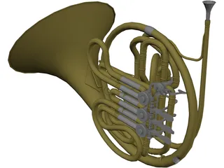 French Horn 3D Model