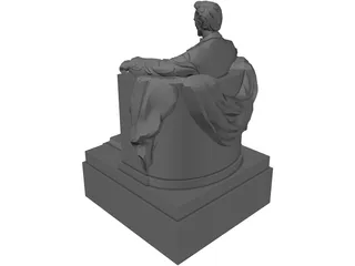 Lincoln Memorial Statue 3D Model