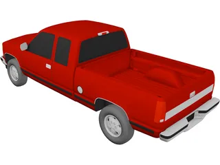 Chevrolet S10 Pickup Extended Cab (1994) 3D Model