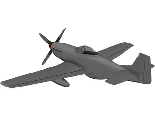 North American P-51 Mustang 3D Model