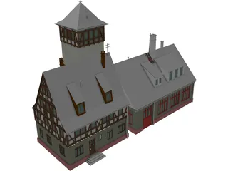 Fire Station 3D Model