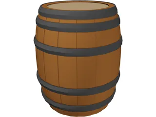 Whiskey Barrel 3D Model