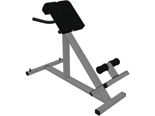 Lumbar Hyperextensions Bench 3D Model