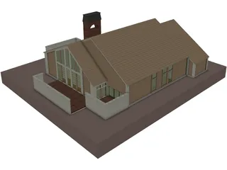 House One Story 3D Model