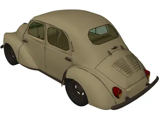 Renault 4CV (1946) 3D Model