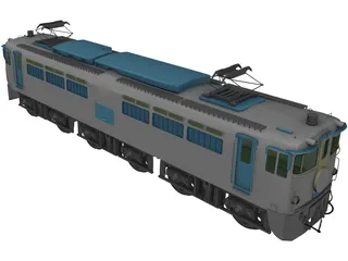 Sakura Blue Train 3D Model