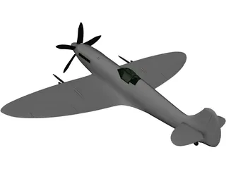 Supermarine Spitfire MK XIV 3D Model