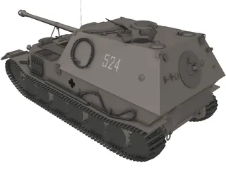 Tiger P Elephant 3D Model