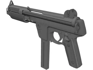 Walther MPL Submachinegun (9 mm) 3D Model