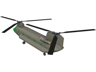 Boeing CH-47F Chinook 3D Model