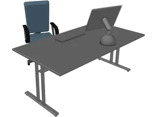 Apple iMac Workplace 3D Model