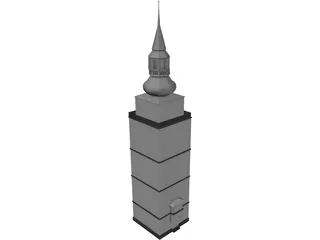 Nizna City Tower of Church  3D Model